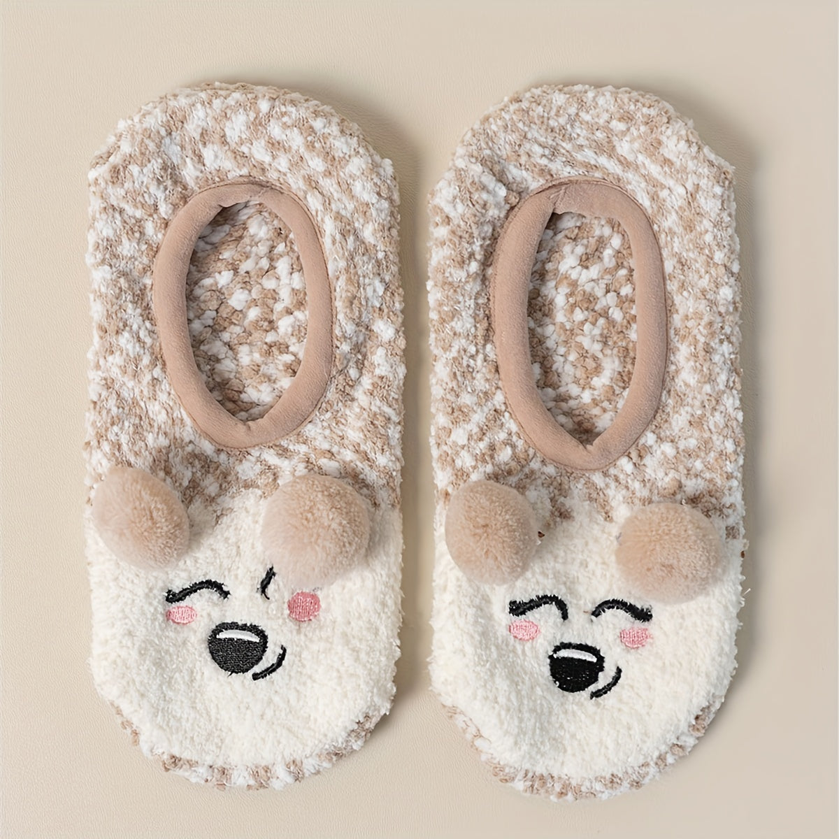 Cute Cartoon Print Fuzzy Socks for Women