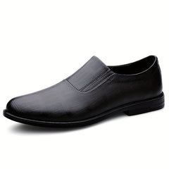 Men's Leather Slip On Formal Shoes Business Round Toe