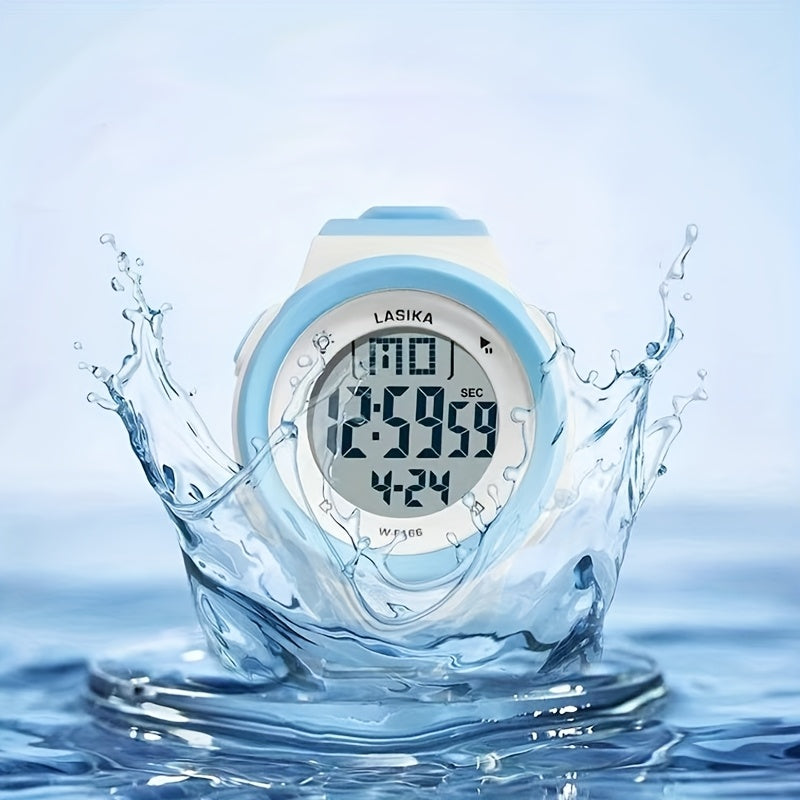 Kids Digital Watch with Alarm Light & Purple Strap