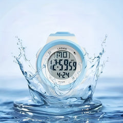 Kids Digital Watch with Alarm Light & Purple Strap
