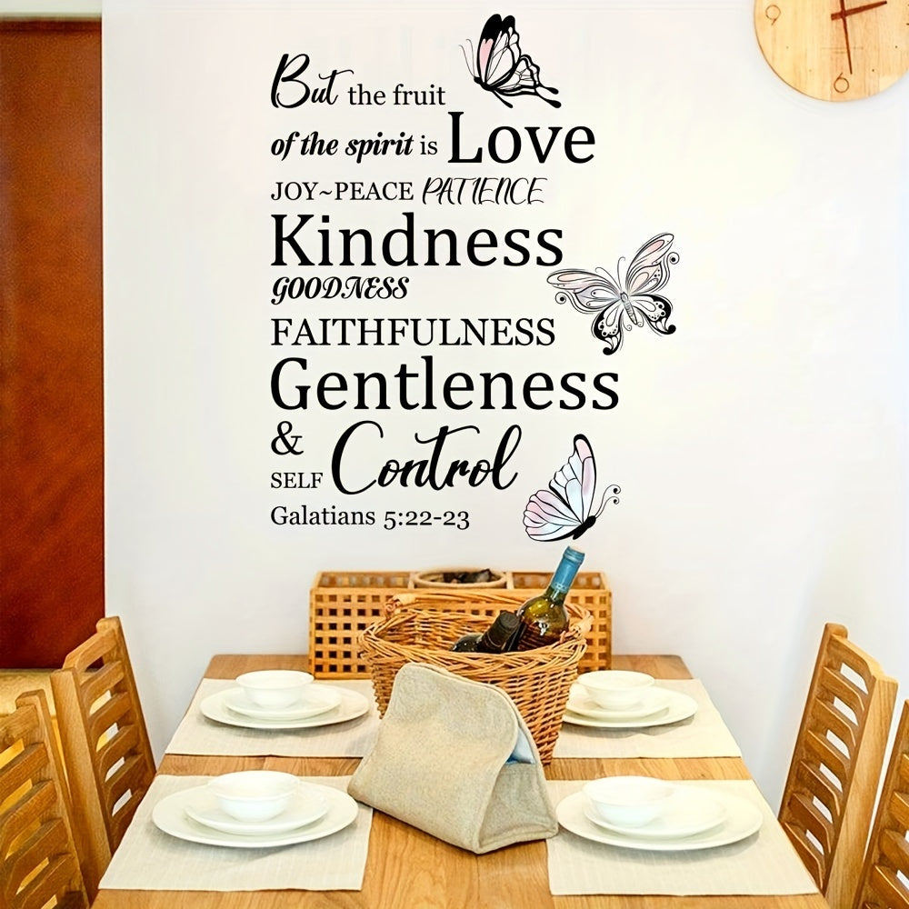 Fruit of the Holy Spirit Wall Decals Inspirational Bible Verse Stickers