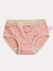 4pcs Girls Triangle Panties Fox Puppy Print Comfortable Underwear