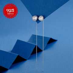 Pearl Tassel Earrings Chain Thread Gift For Girls