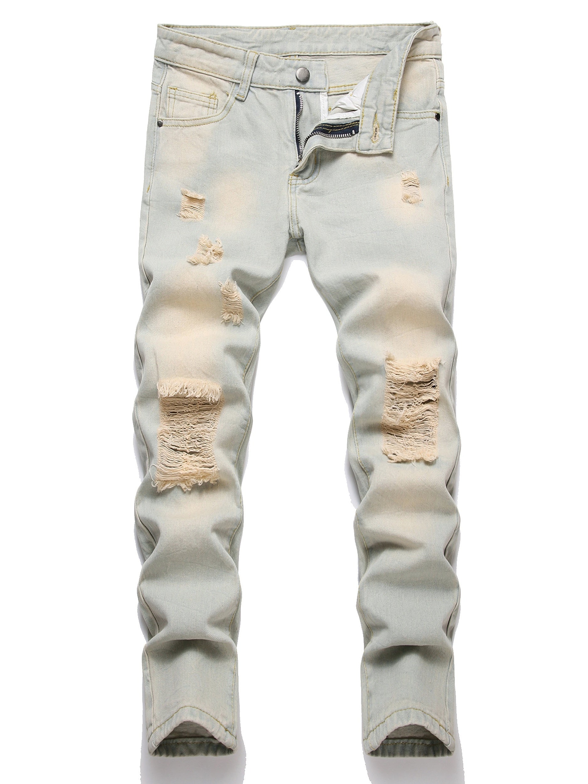 Boys Ripped Denim Jeans Long Pants Casual Kids Clothes