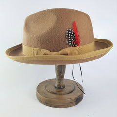 British Tweed Hat Mens Autumn Winter Retro French Hat Flat Brim Jazz Hat