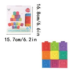 Soft Building Blocks Baby Toys Educational Squeeze Play with Numbers Animals