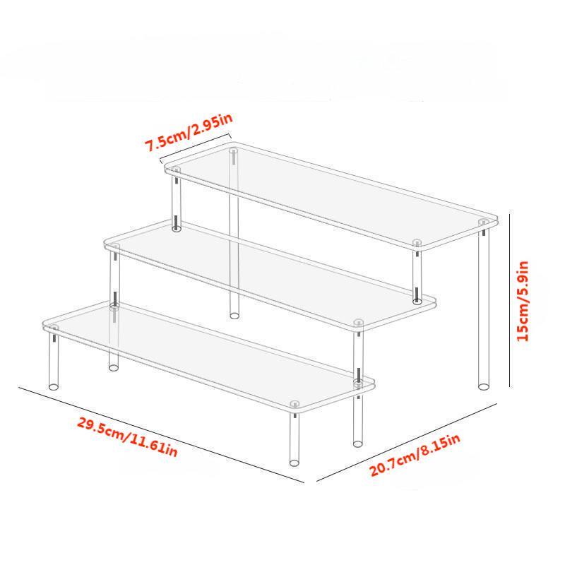 Acrylic Ladder Display Rack for Collectibles and Perfume