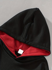 Kids Letter Print Hoodie with Pocket Casual Sports Pullover