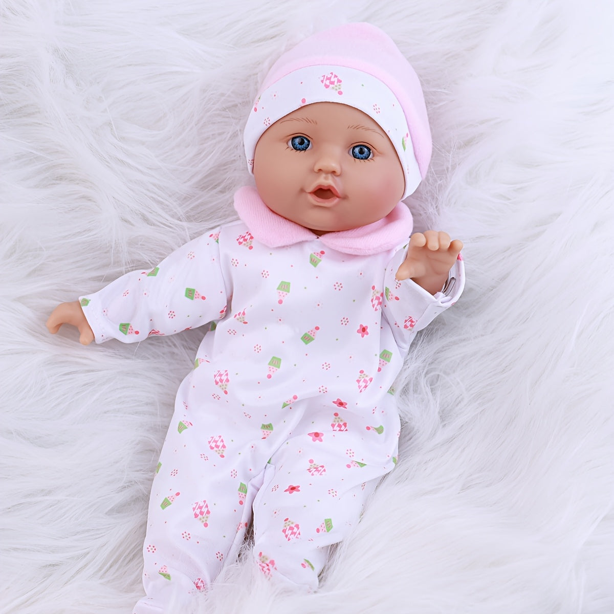 Realistic 33cm Reborn Baby Doll Soft Vinyl Body Newborn Pink