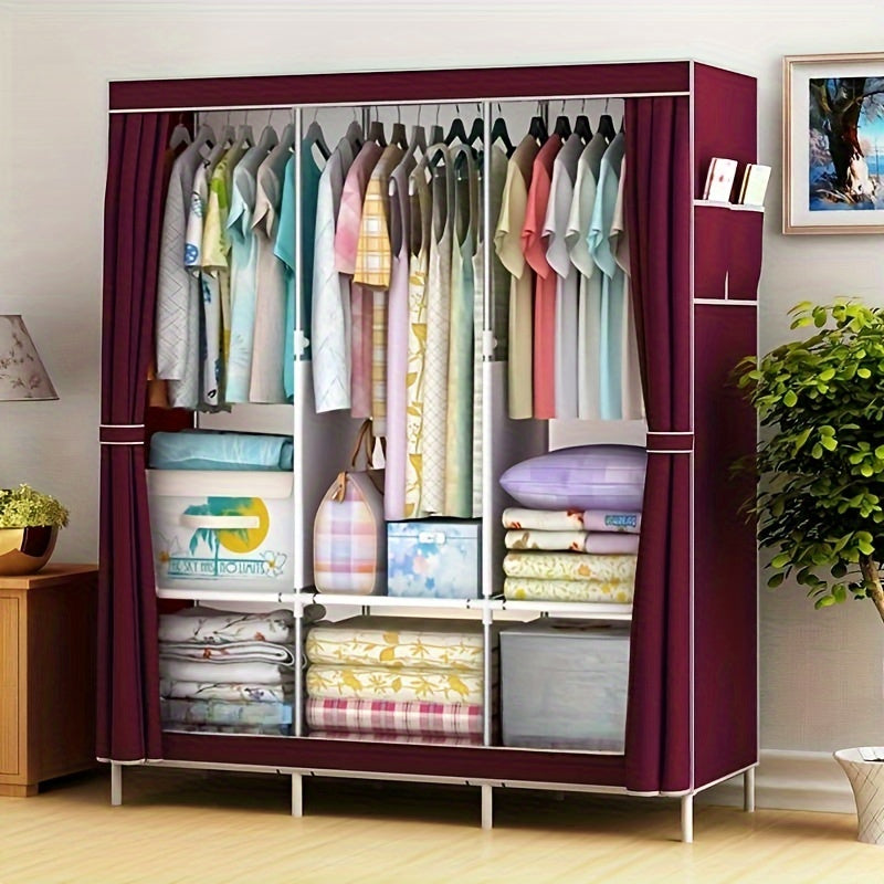 3-Row Wardrobe 3-Column Cloth Storage Cabinet