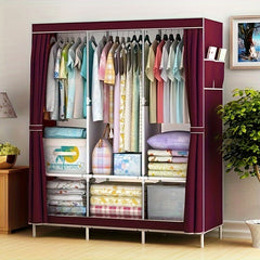 3-Row Wardrobe 3-Column Cloth Storage Cabinet
