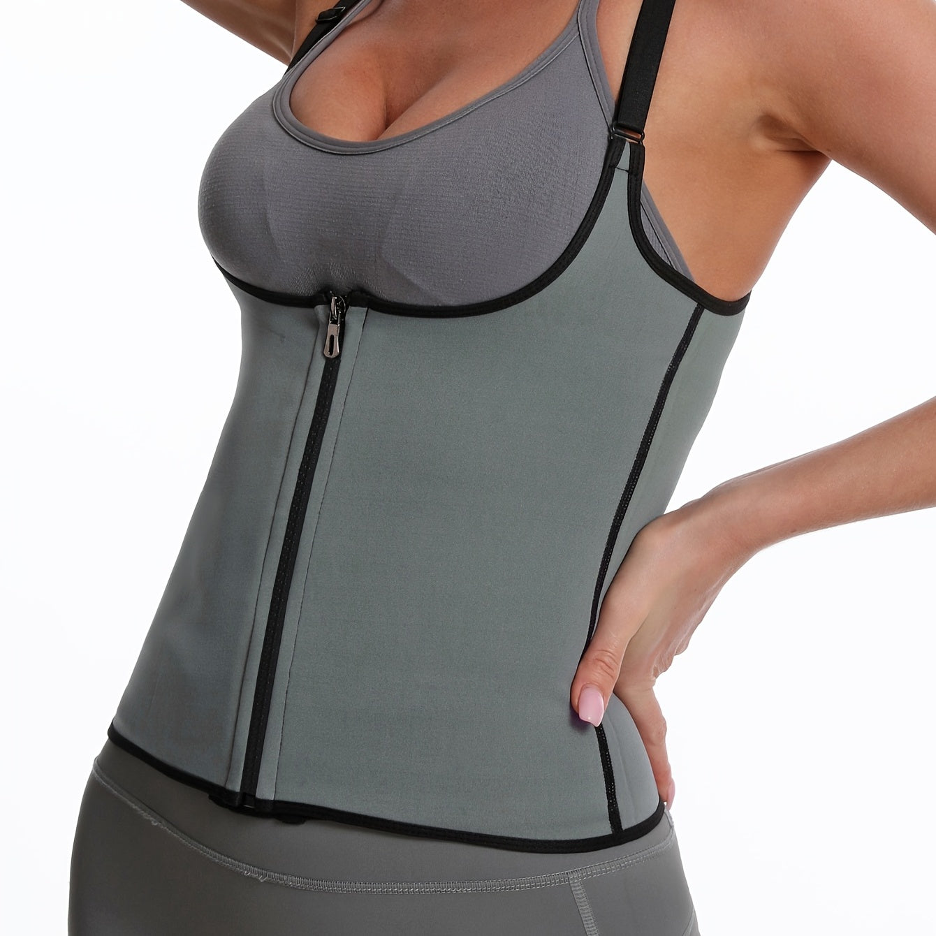 Tight Zipper Waist Trainer Belt With Strap Body Shaper