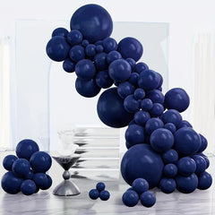 85pcs Pearl Navy Balloons in Various Sizes for Birthday Decoration