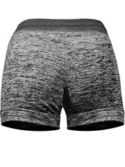 Heart & Letter Pattern Drawstring Shorts for Women