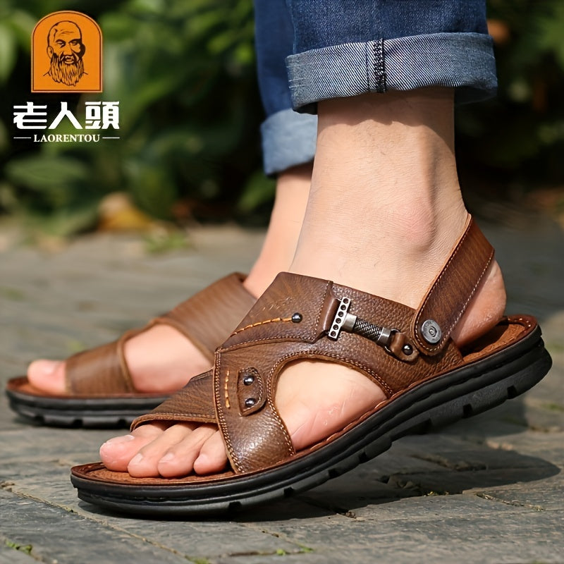 LAORENTOU Men's Wear-resistant Sandals Quick Drying Comfy Slides