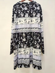Ditsy Floral Print Long Sleeve Round Neck Dress