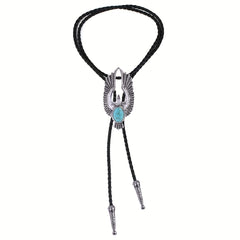 Men's Retro Eagle Gemstone Bolo Tie Western Denim Shirt Accessory