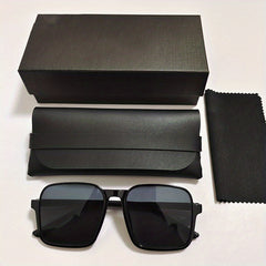 Retro Half Frame Sunglasses Square Large Frame