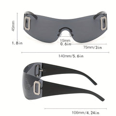 Y2K Gradient Rimless Sunglasses UV400