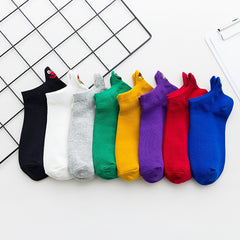 5 Pairs Funny Expression Ankle Socks Women's Casual Low Cut Stockings