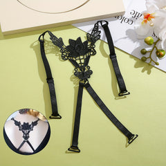 Lace Embroidery Shoulder Straps Criss Cross Back Adjustable Underwear Straps