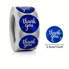 500 Laser Thank You Sticker Gift Wedding Baking Packaging Decorative