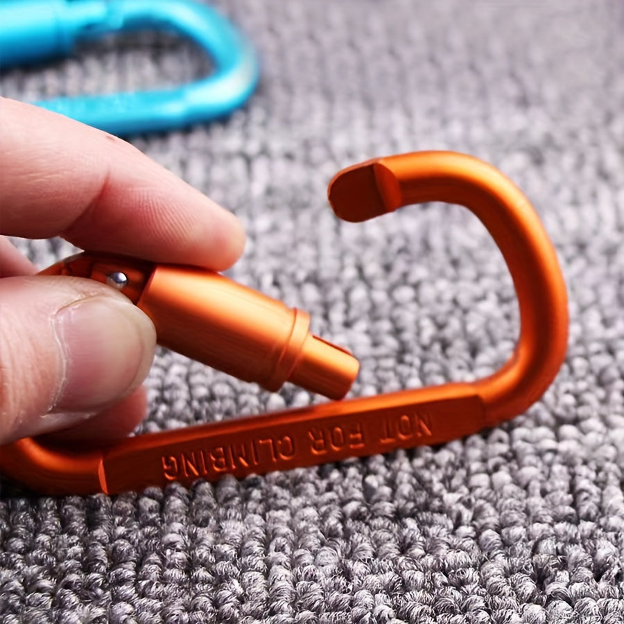 4pcs D-shaped Carabiner Buckle Keychain for Camping Hiking Outdoor