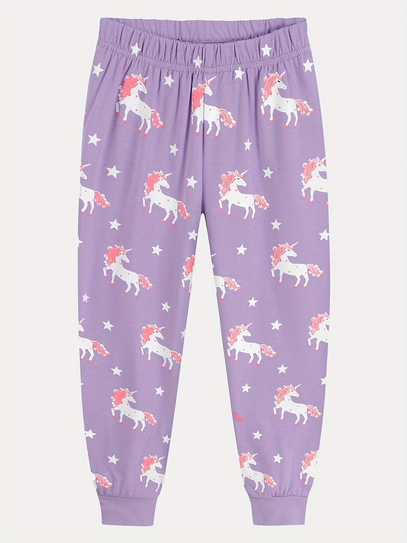 Unicorn Print Pajamas Set for Girls