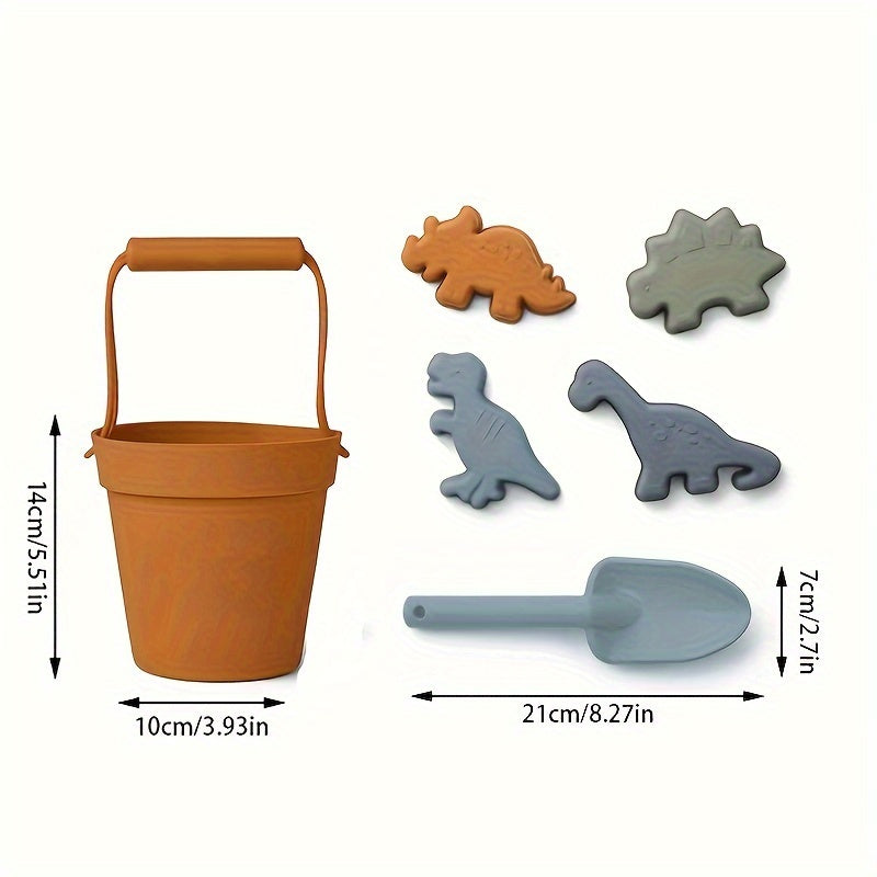 Dinosaur Silicone Beach Toys Set for Bath Play