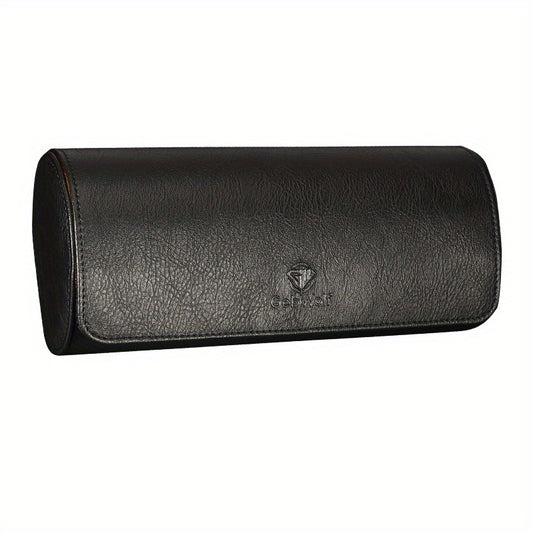 WESSLECO 3 Slots Roll Travel Case Vintage PU Leather Watch Organizer