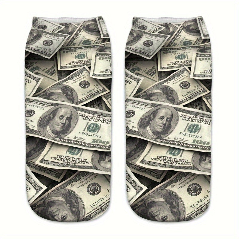 3D Dollar Printed Socks for Men and Women - Novelty Gift