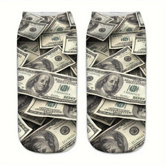 3D Dollar Printed Socks for Men and Women - Novelty Gift