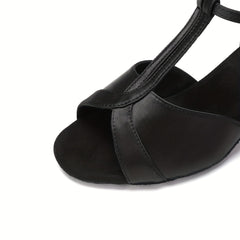 Women's Non-slip Latin Dance Sandals Medium Heel Lightweight Shoes