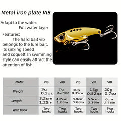 Metal Vibration Sequin Fishing Lure 9PCS Set