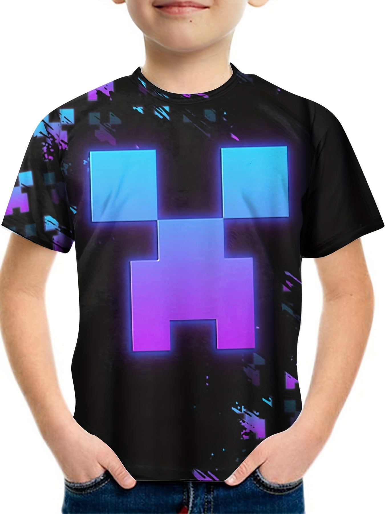 Kids Geo 3D Print Tees Top