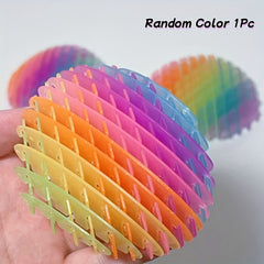 Rainbow Pop Tube Fidget Toy Bug PVC Pull Stretch Colorful Pocket Sized Gag Gift