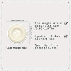 50pcs Oat Latte Instagrammable Foodie Stickers Self Adhesive Retro Art Decals