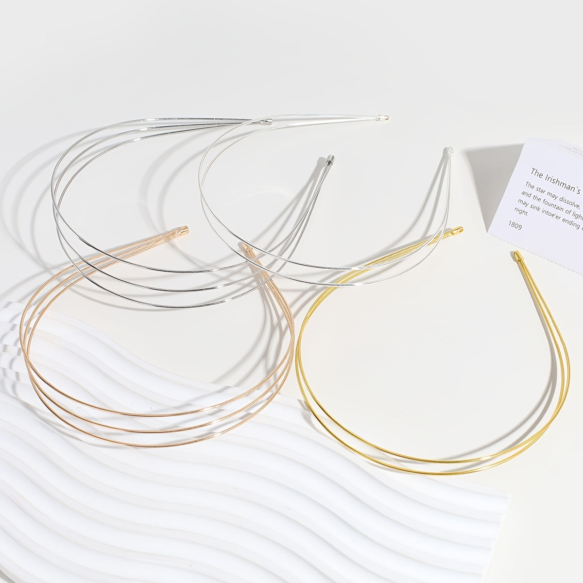 Metal Headband Thin Hairband Alloy Layer Golden Silver Hair Accessories