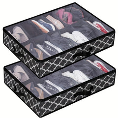 Bed Bottom Shoe Storage Box Foldable Non woven Packing Organizer