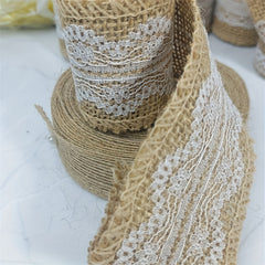 DIY Burlap Decorative Ribbon Jute Webbing Edge Ribbon 78 74inch 6 6ft Per Roll