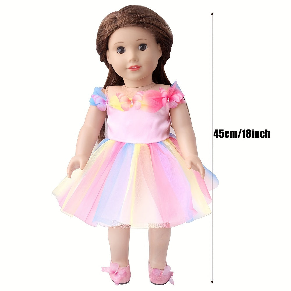 45 72 Cm Girl Doll Butterfly Princess Dress Holiday For Girls Clothes
