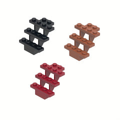 10pcs Small Grain Blocks Set House Stairs Figures DIY Toy Christmas Scene ABS