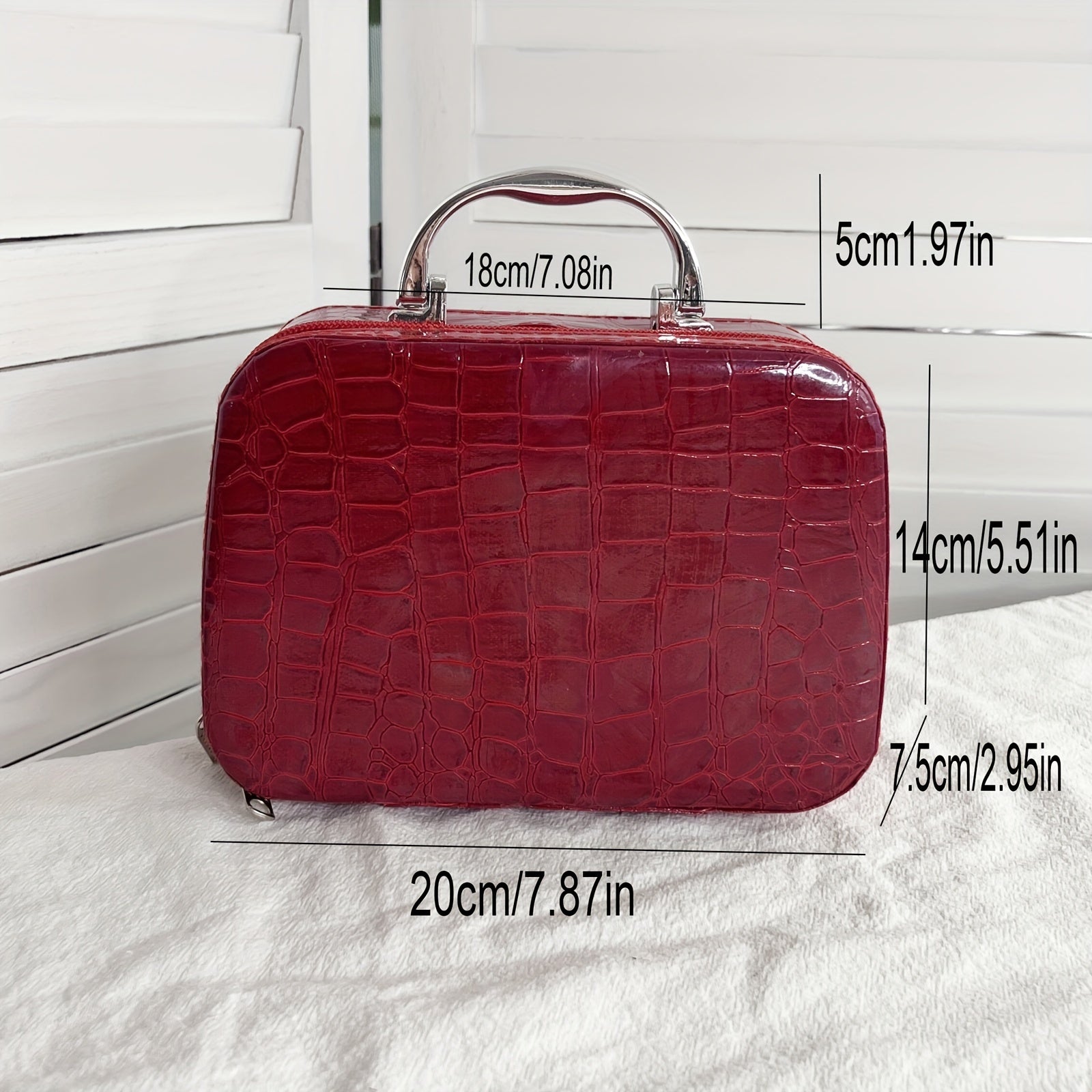 Leopard Makeup Bag Crocodile Cosmetics Case Stone Makeup Box