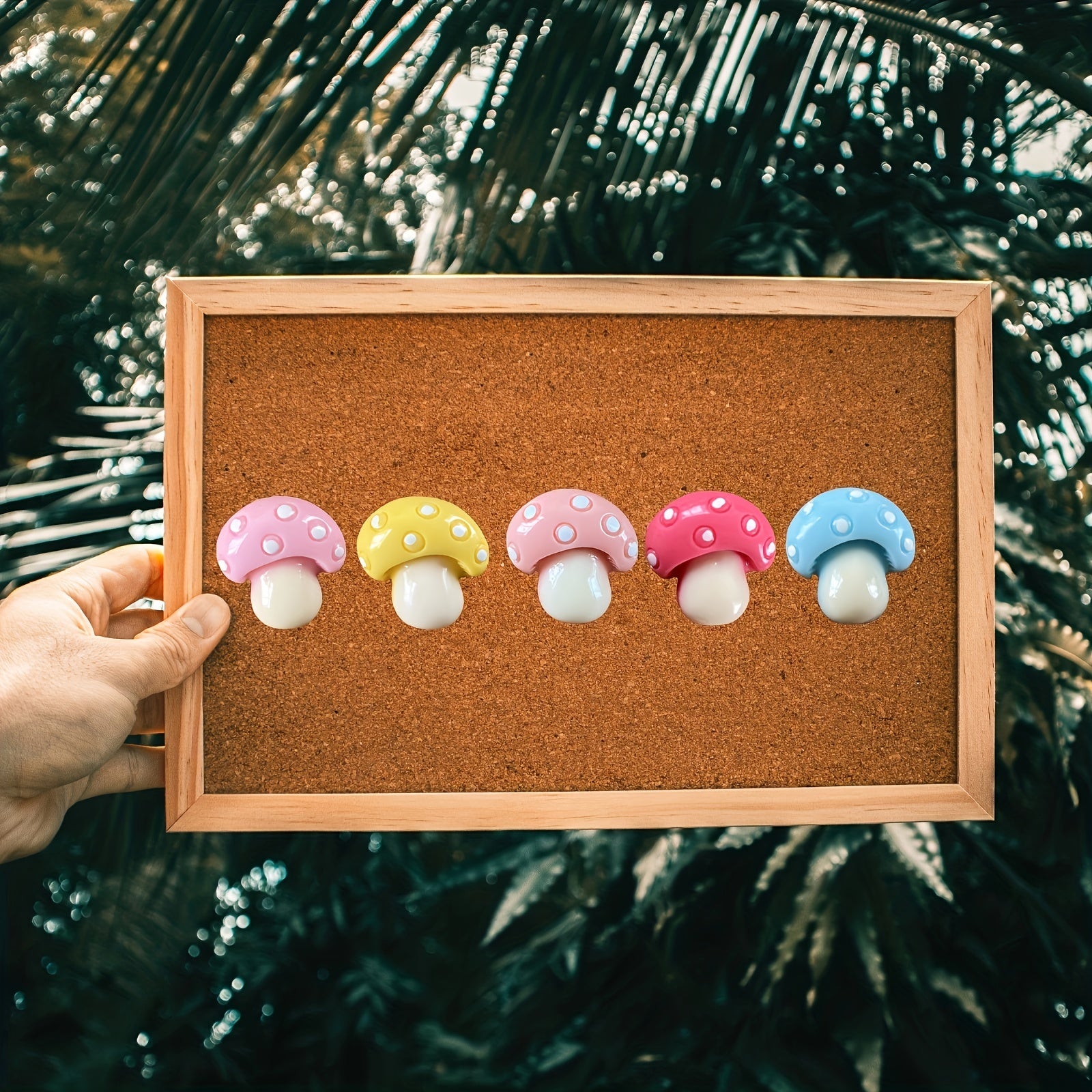 20pcs Mushroom Decorative Thumb Pins for Bulletin Board