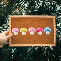20pcs Mushroom Decorative Thumb Pins for Bulletin Board