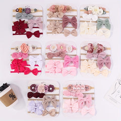5pcs Cute Bow Headbands for Girls and Baby Girls