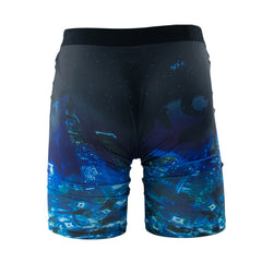 City Building Pattern Men's High Stretch Boxer Briefs