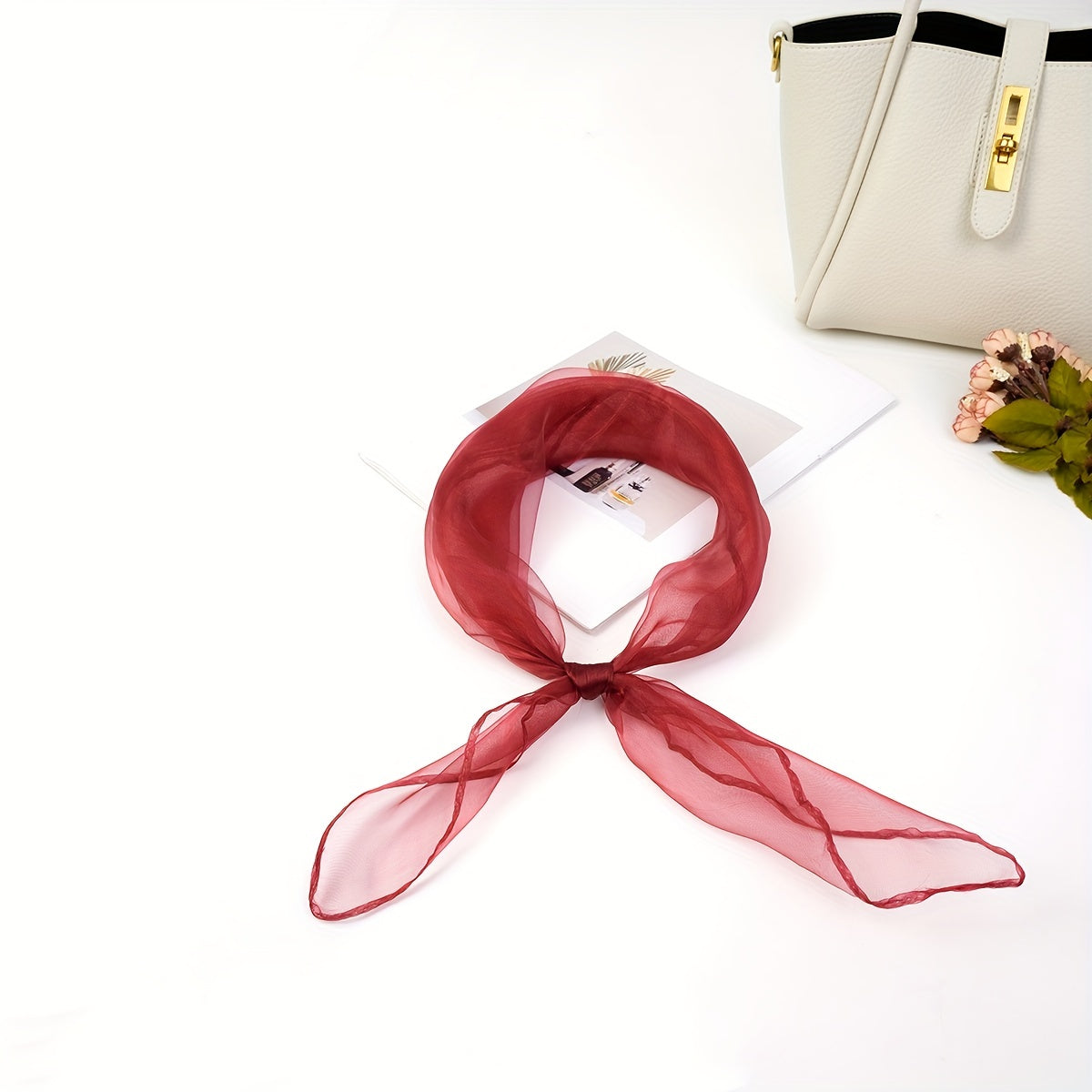 Thin Yarn Neck Scarf Hair Decorated Headband For Girls