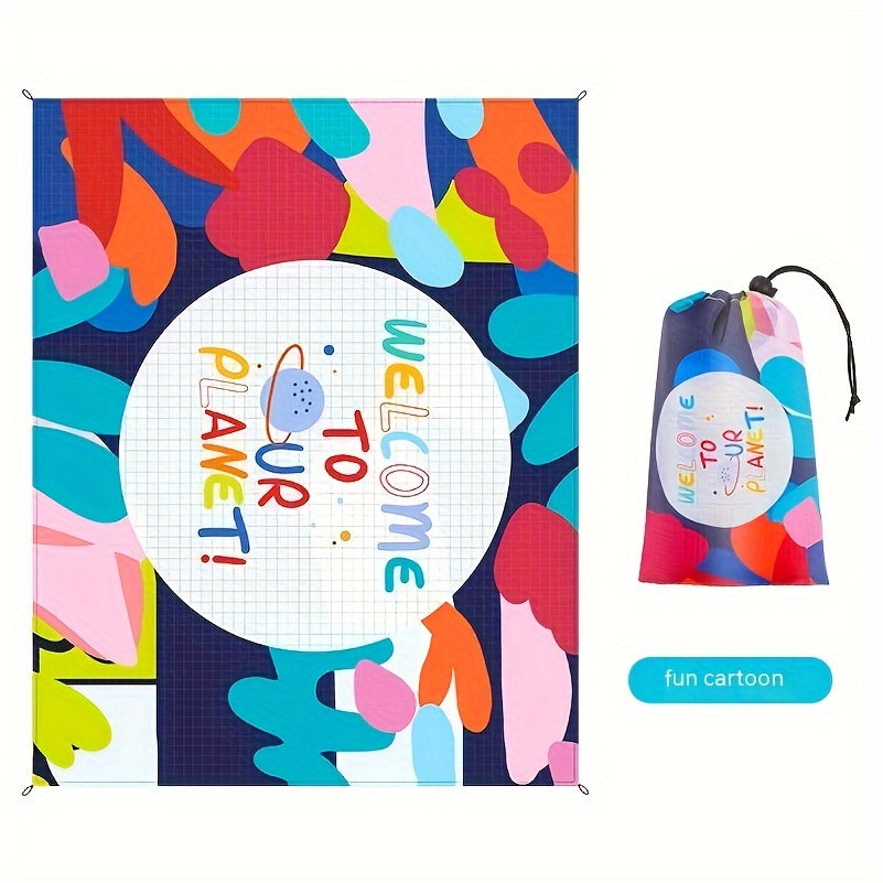 Portable Mat with Carry Bag for Camping and Picnic, Waterproof Beach Mat
