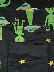 Toddler Boys Alien Embroidered Pajama Set Long Sleeve Top & Pants Sleepwear